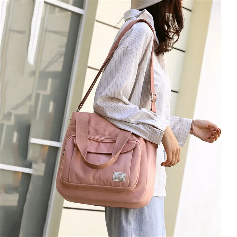 Casual Multi-Pocket Large Capacity Waterproof Lightweight Nylon Crossbody Shoulder Bag