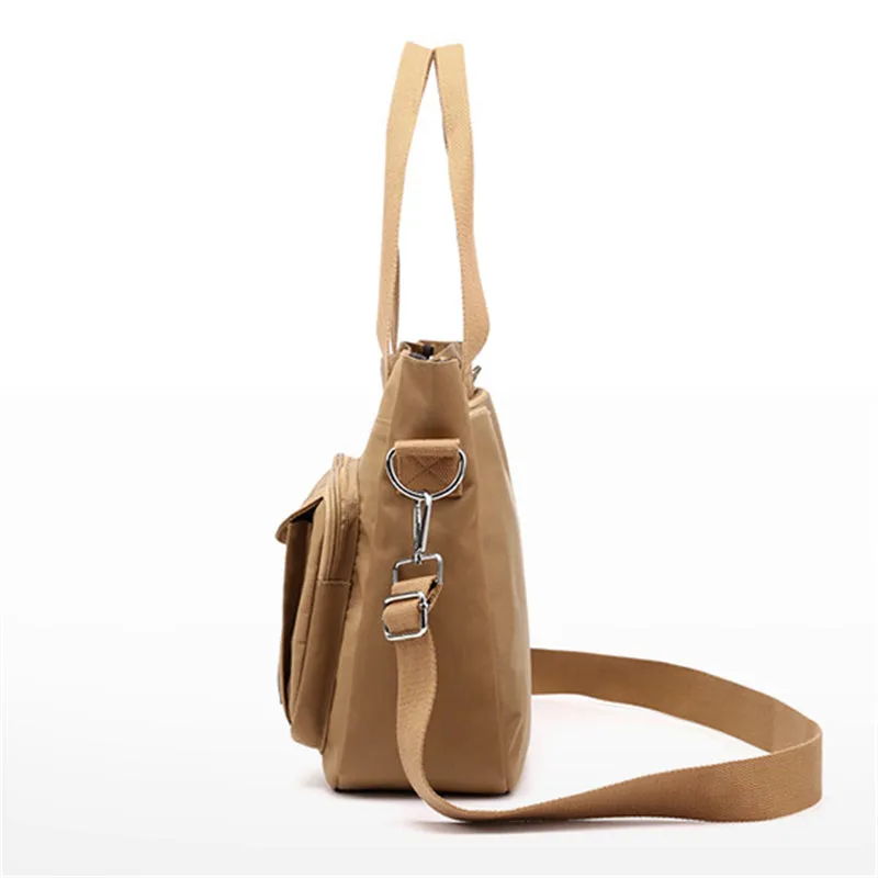 Casual Multi-Pocket Large Capacity Waterproof Lightweight Nylon Crossbody Shoulder Bag
