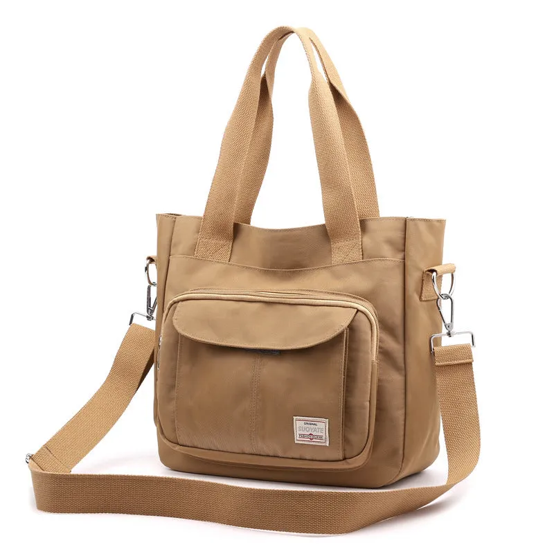 Casual Multi-Pocket Large Capacity Waterproof Lightweight Nylon Crossbody Shoulder Bag