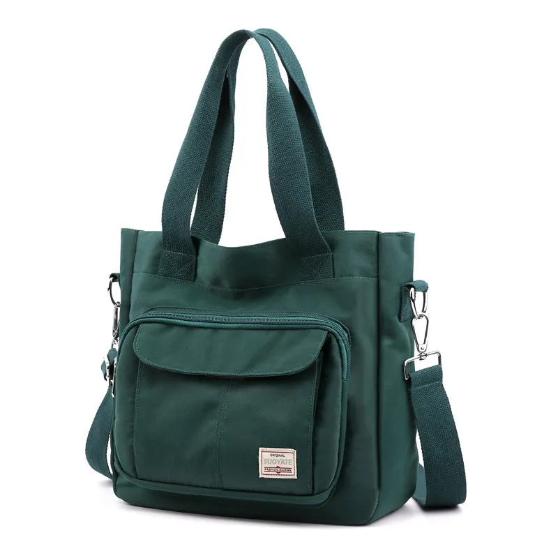 Casual Multi-Pocket Large Capacity Waterproof Lightweight Nylon Crossbody Shoulder Bag