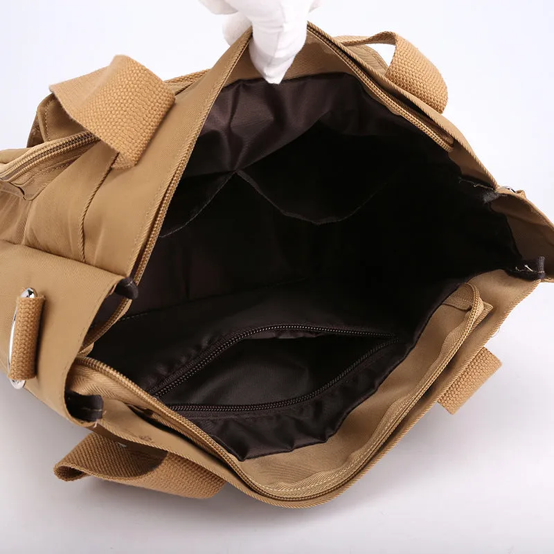 Casual Multi-Pocket Large Capacity Waterproof Lightweight Nylon Crossbody Shoulder Bag