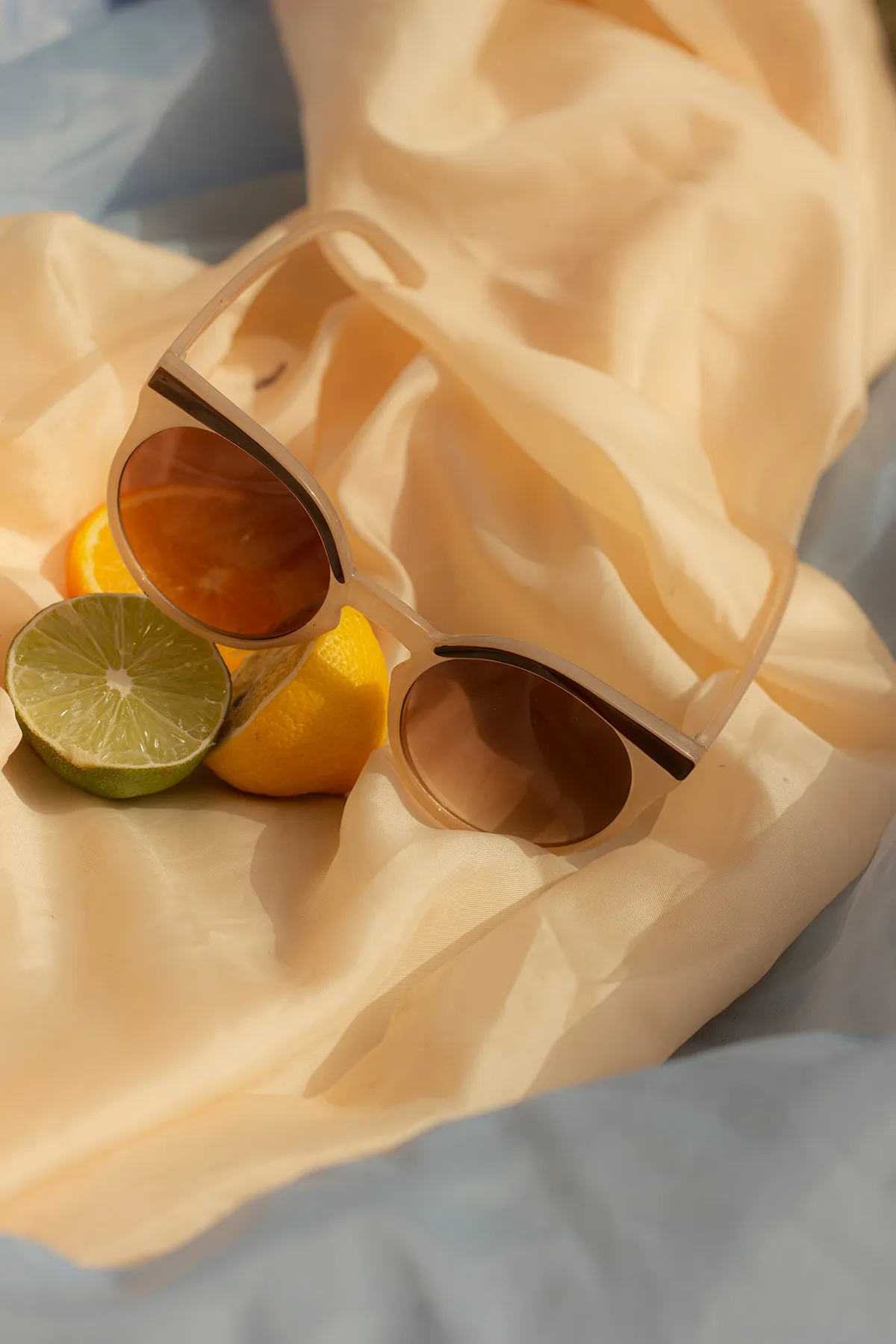 Cat Eye Sunglasses with Brow Line