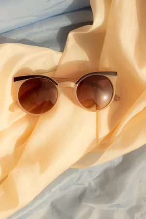 Cat Eye Sunglasses with Brow Line