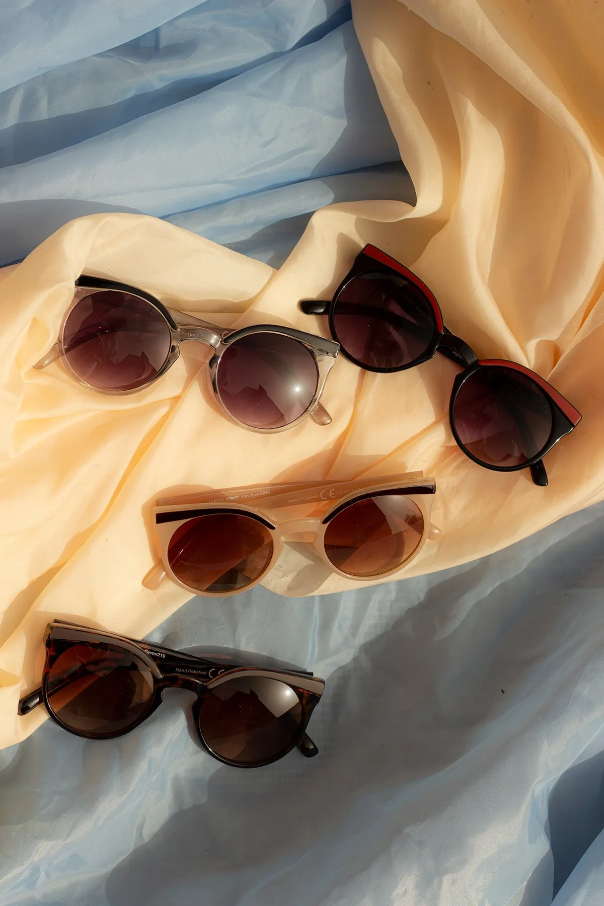 Cat Eye Sunglasses with Brow Line