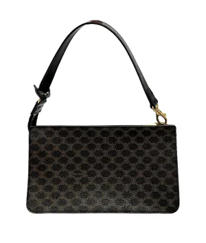 Celine Brown Logo Shoulder Bag