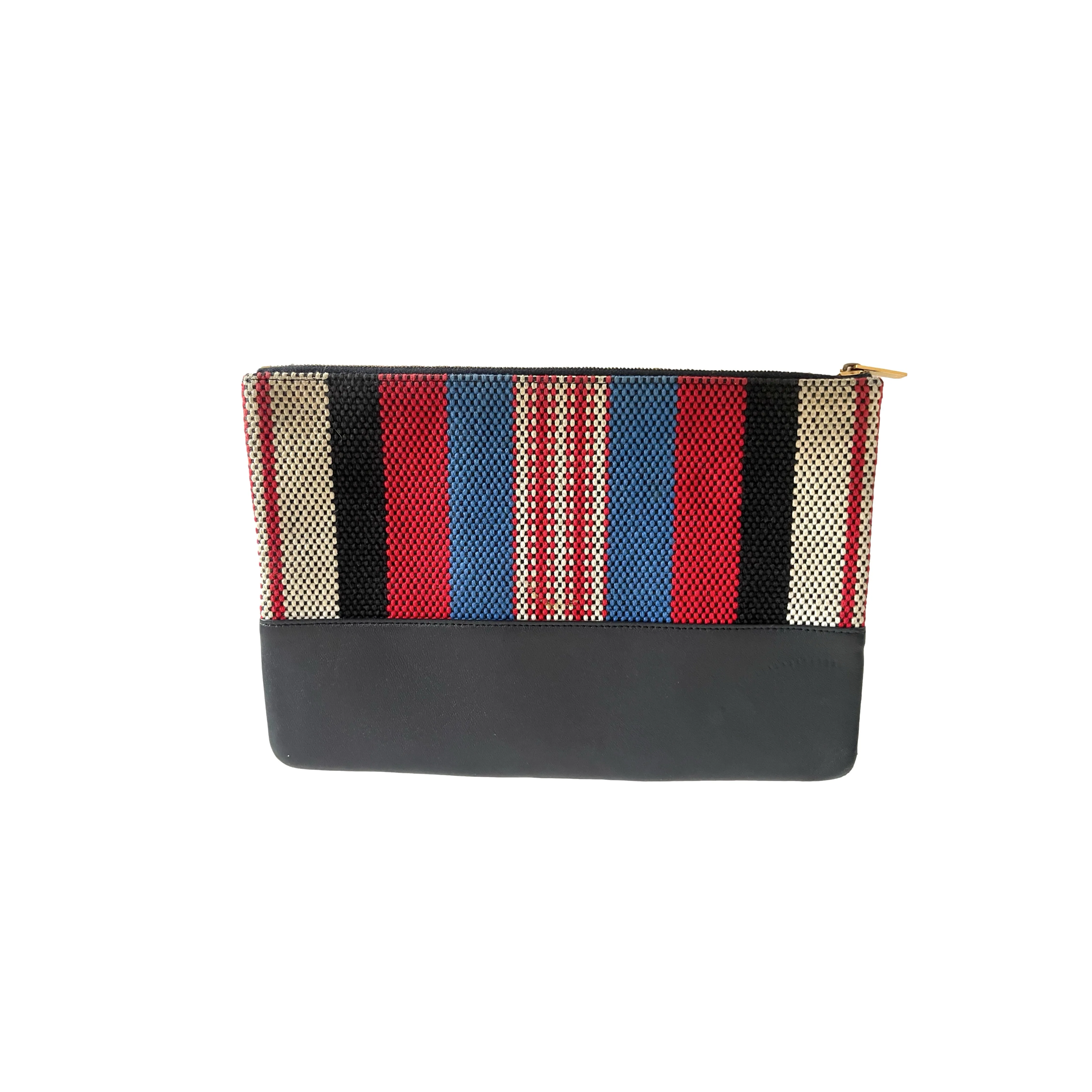 Celine Stripe Logo Clutch