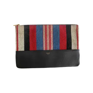 Celine Stripe Logo Clutch