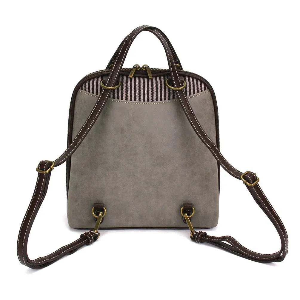 Chala Convertible Backpack Purse Daisy - Gray
