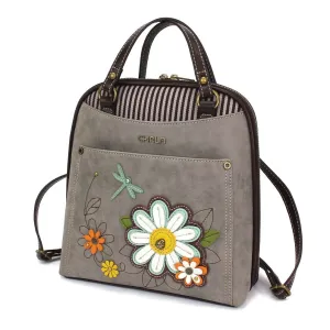 Chala Convertible Backpack Purse Daisy - Gray