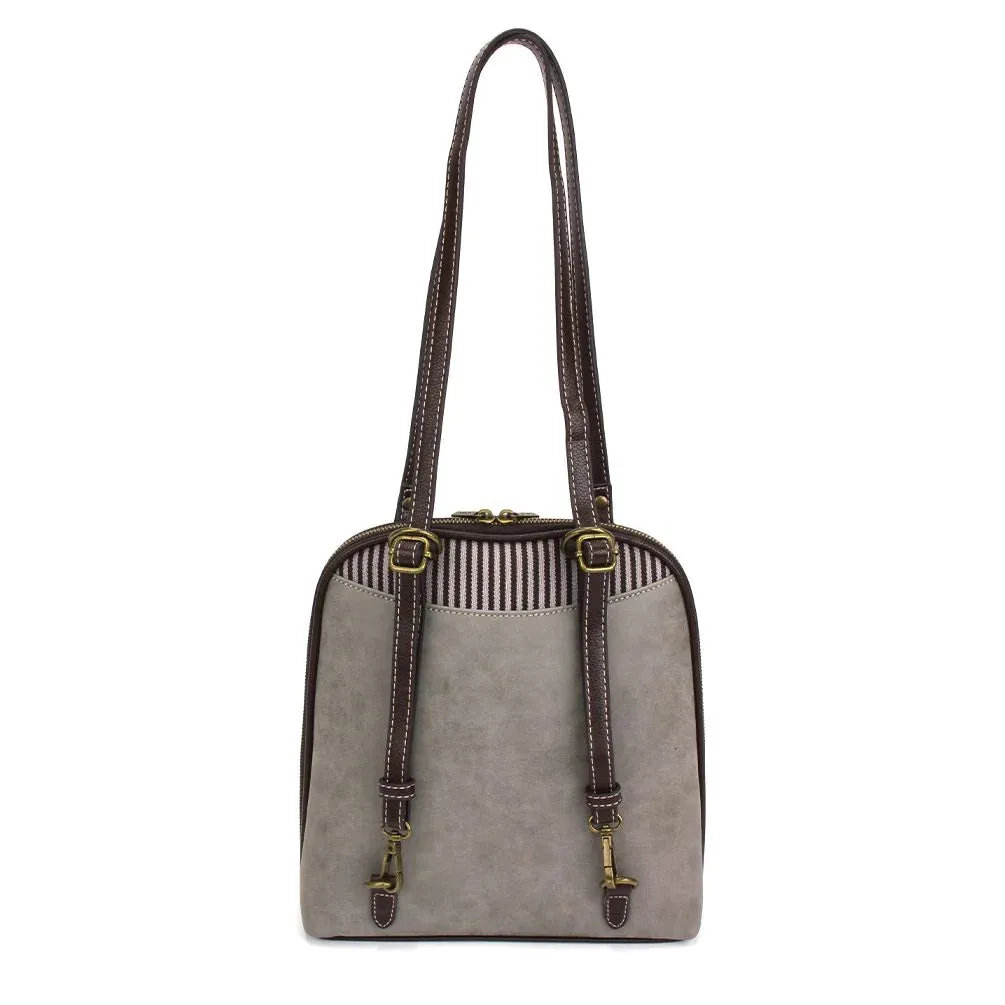 Chala Convertible Backpack Purse Daisy - Gray