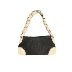 Chanel Black Canvas Shoulder Bag