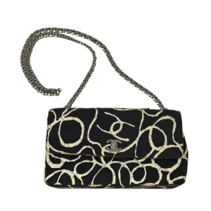 Chanel Black Printed Flap Bag