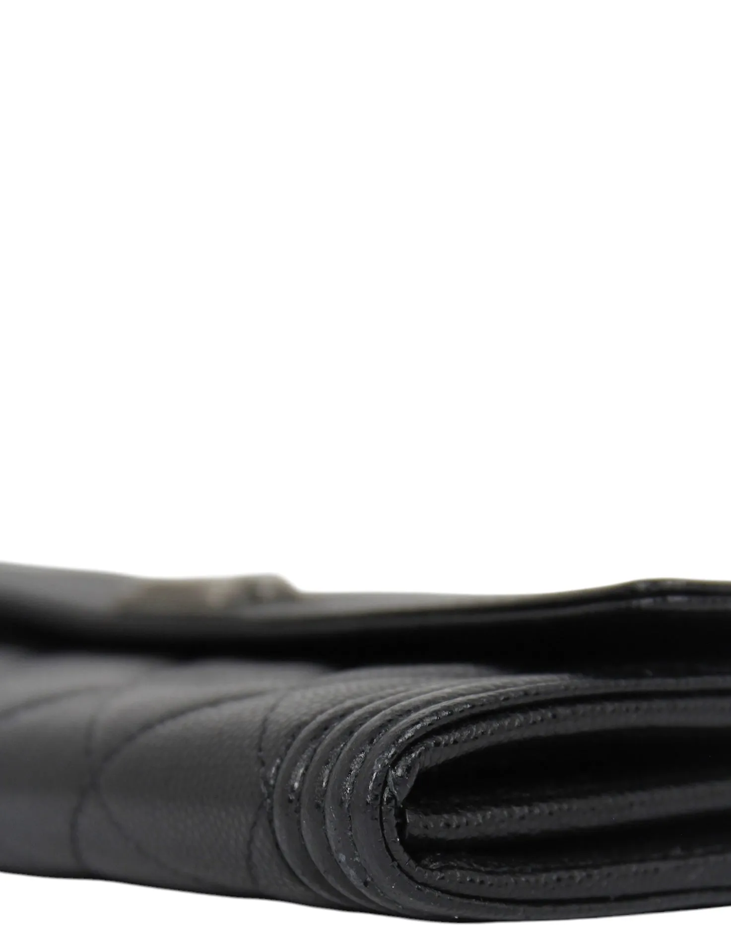 Chanel Black Quilted Large Boy Gusset Flap Wallet