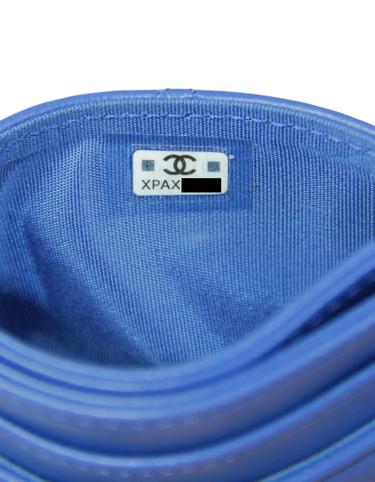 Chanel Blue Leather Quilted 19 Card Holder
