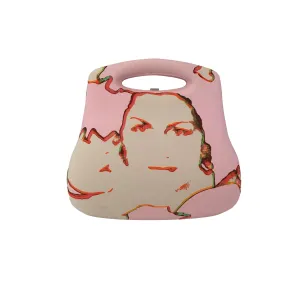 Chanel Pink Printed Logo Butt Bag