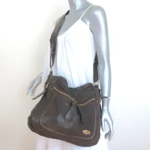 Chloe Bay Large Crossbody Bag Brown Leather