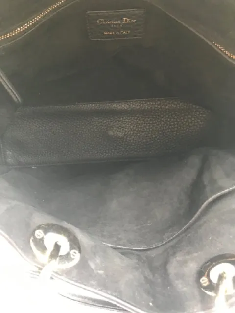 Christian Dior Black Large Lady Dior Tote Handbag