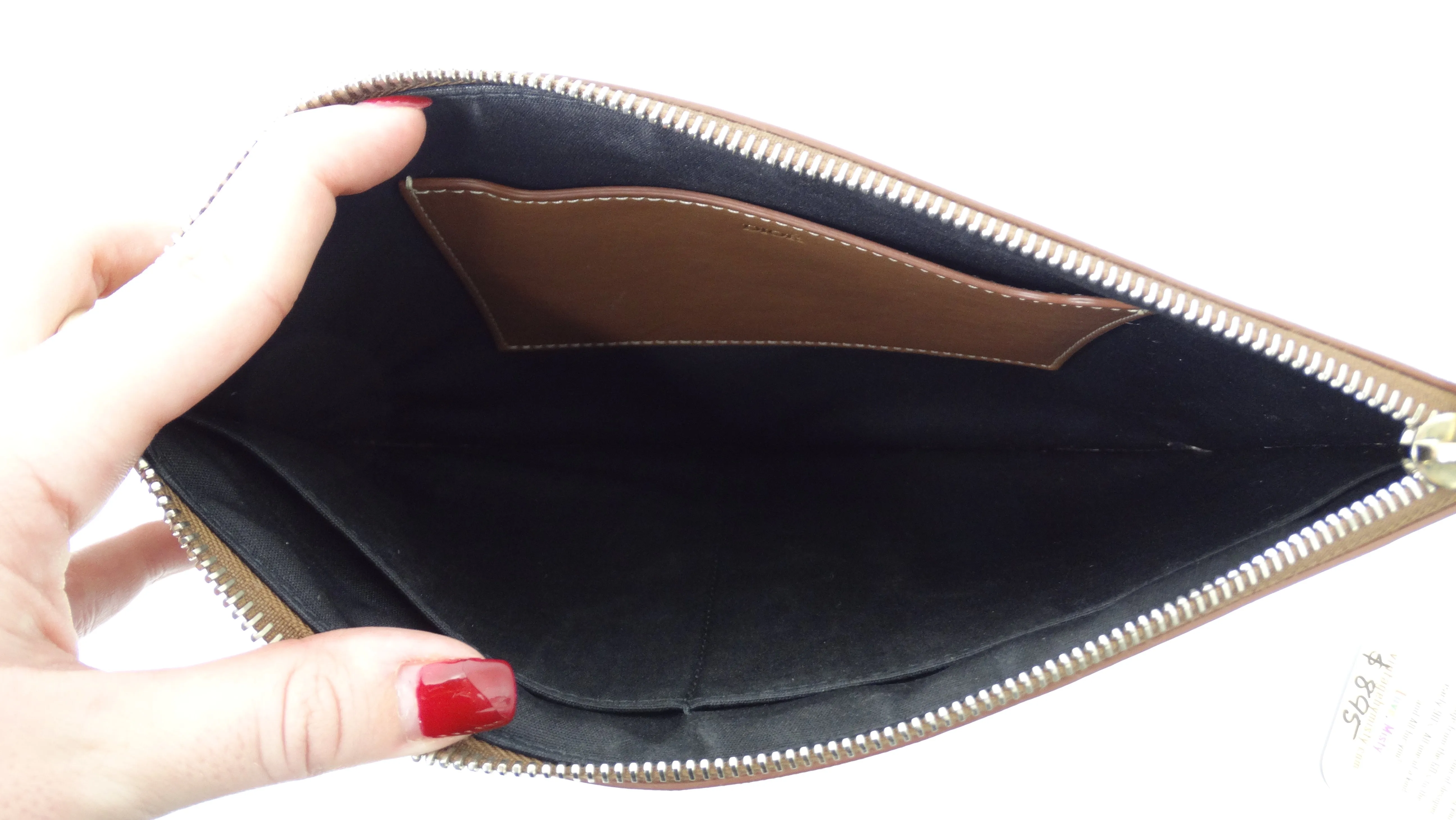 Christian Dior CD Diamond Genuine Leather Pouch