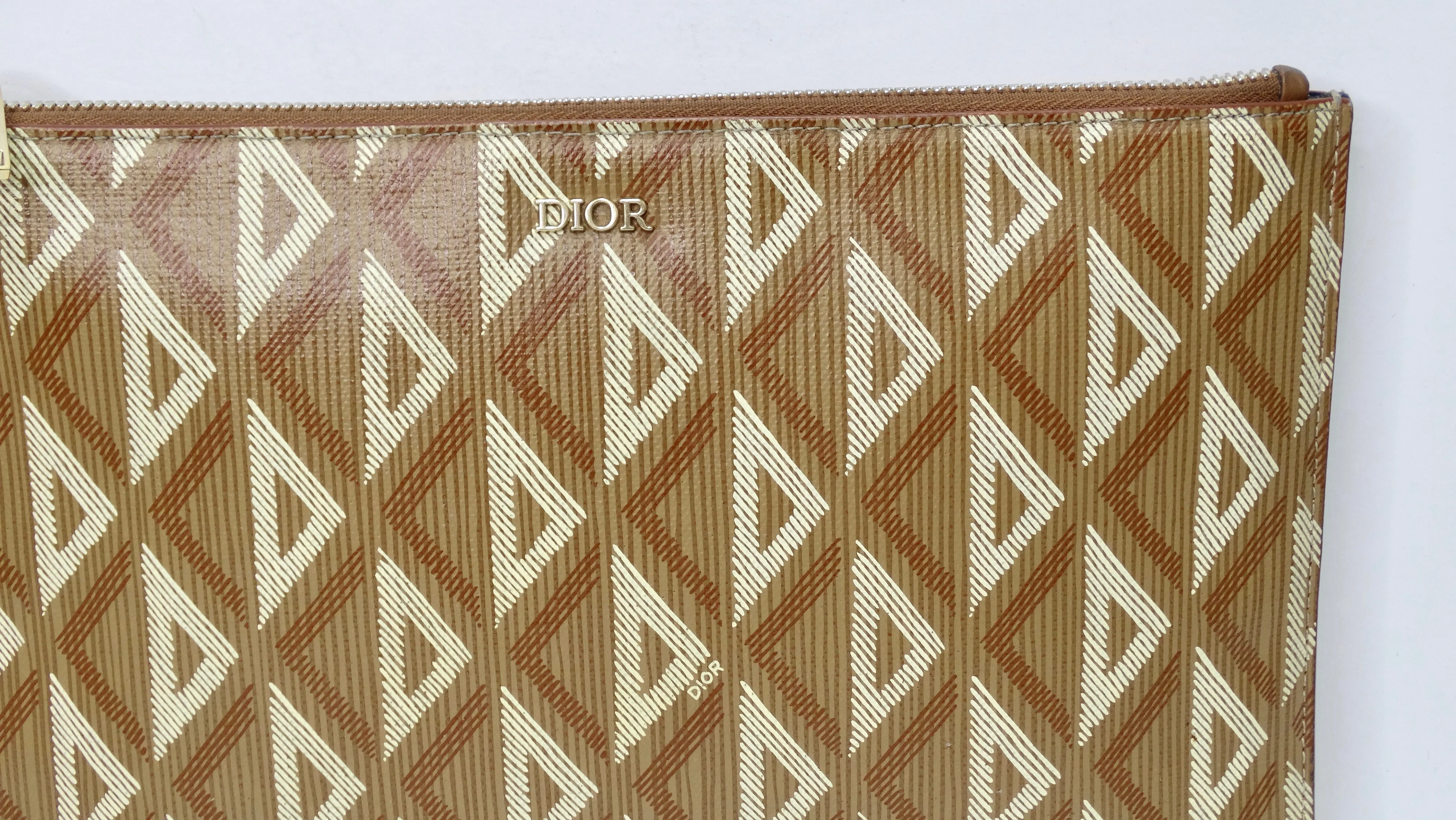 Christian Dior CD Diamond Genuine Leather Pouch