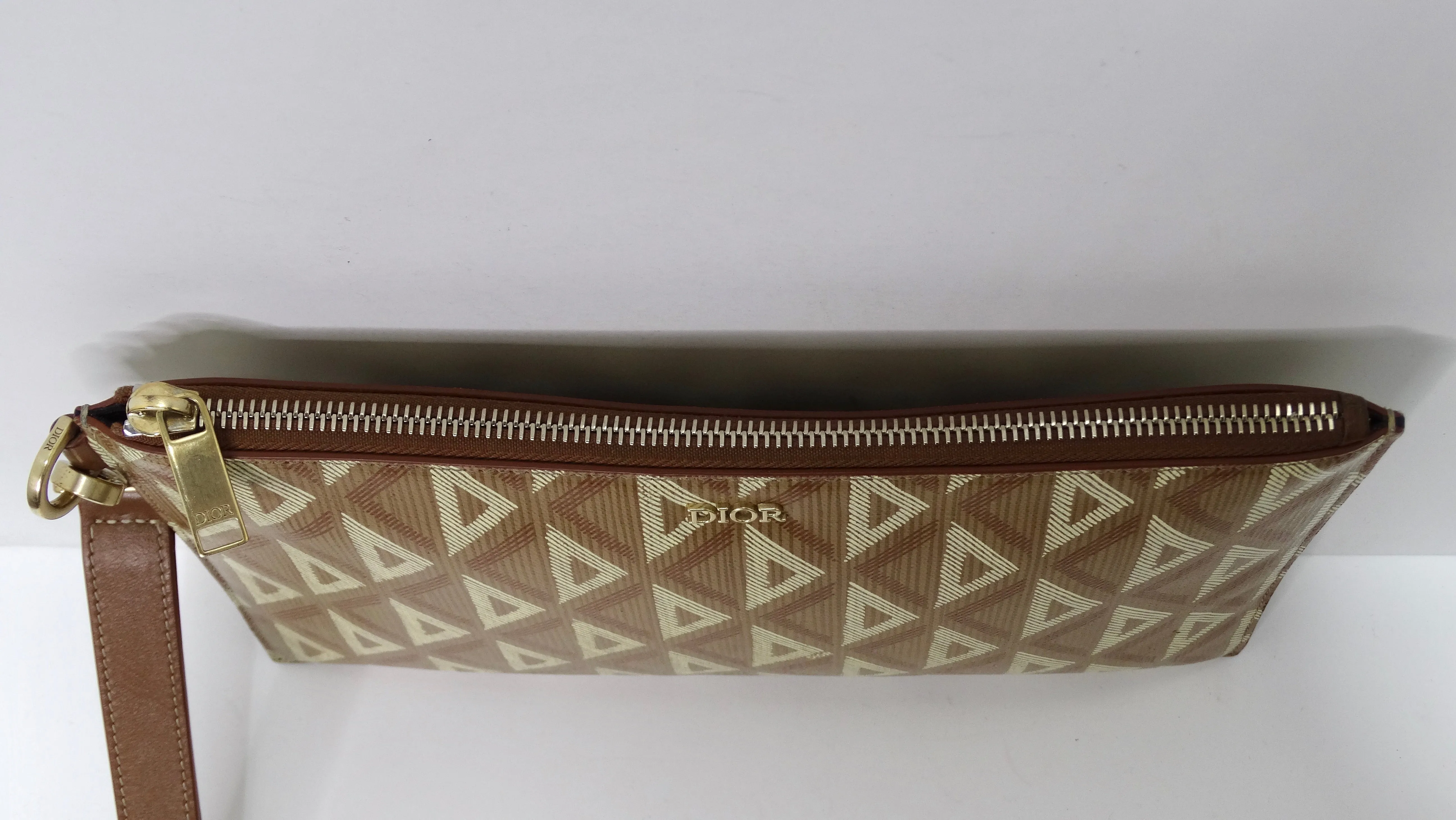 Christian Dior CD Diamond Genuine Leather Pouch