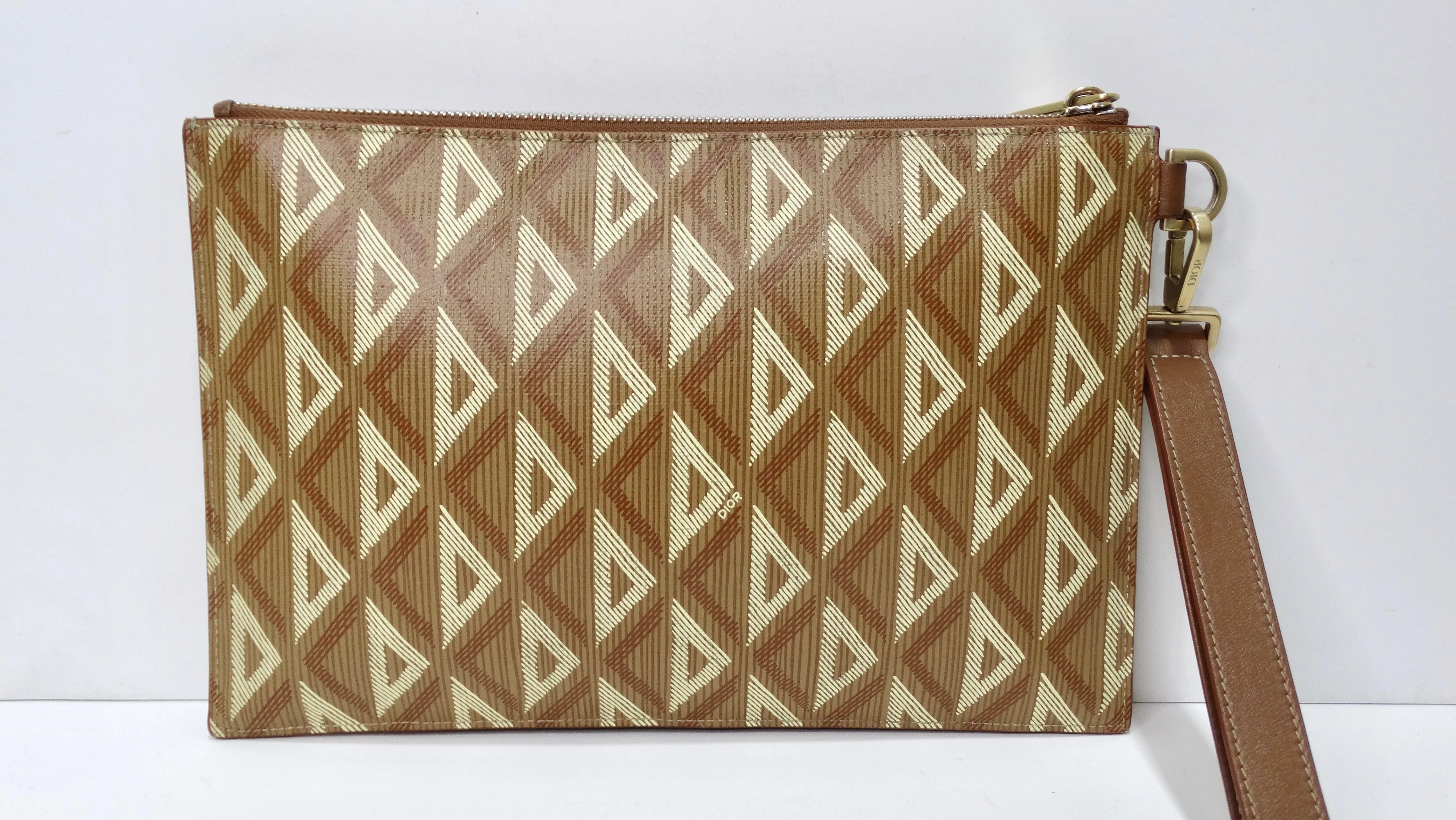 Christian Dior CD Diamond Genuine Leather Pouch