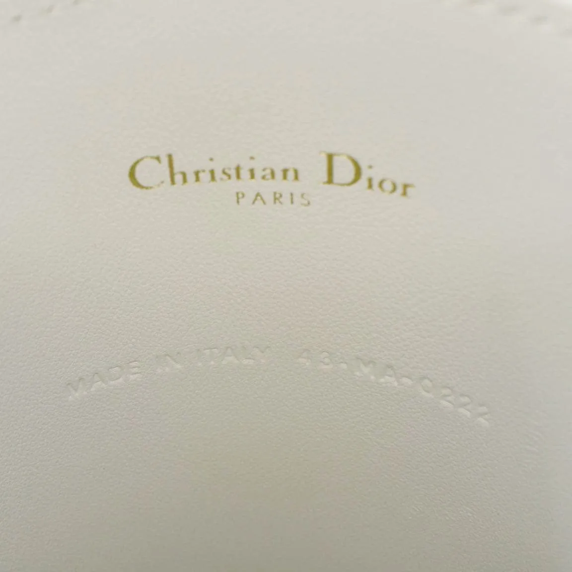 Christian Dior Vibe Bottle Holder Printed Leather Crossbody Bag White