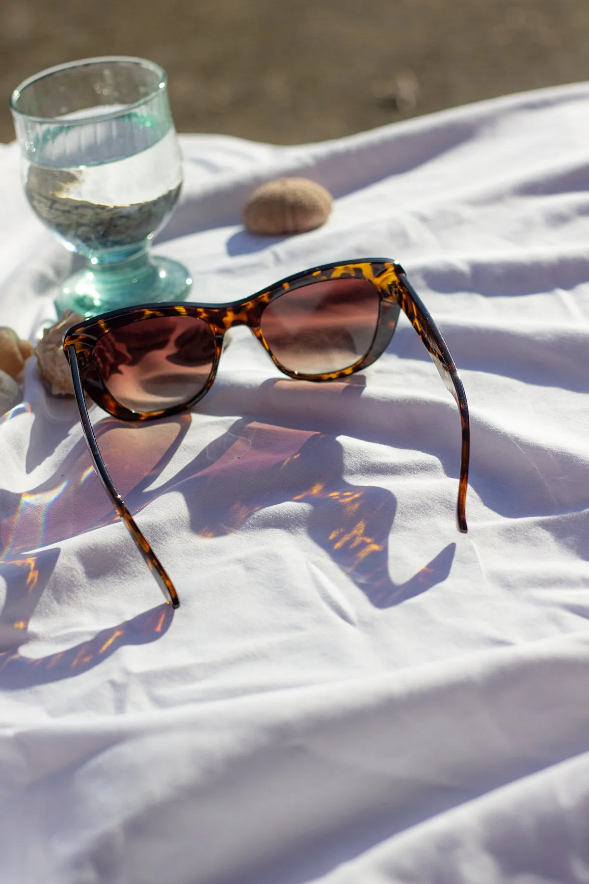 Chunky Semi Cat Eye Sunglasses