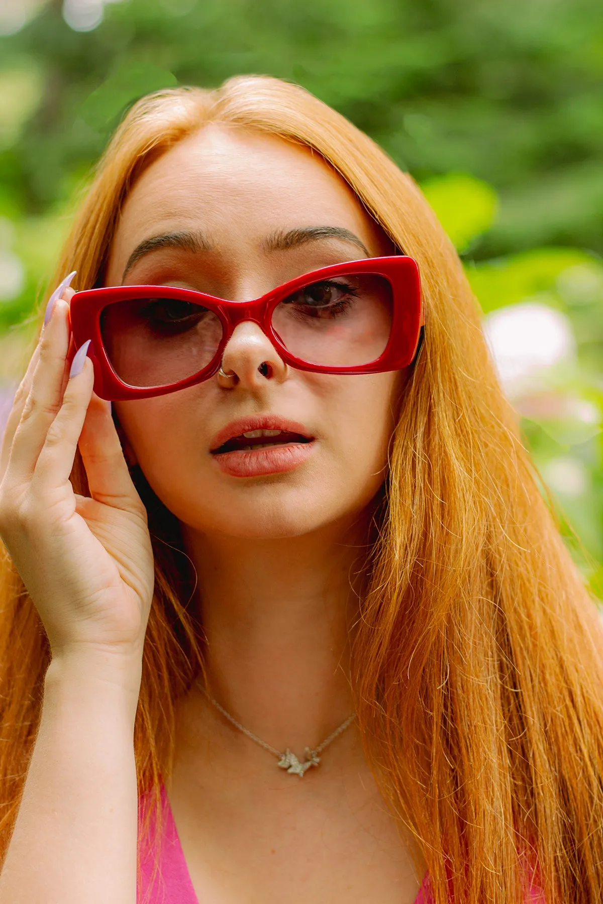 Chunky Triangle Cat Eye Sunglasses