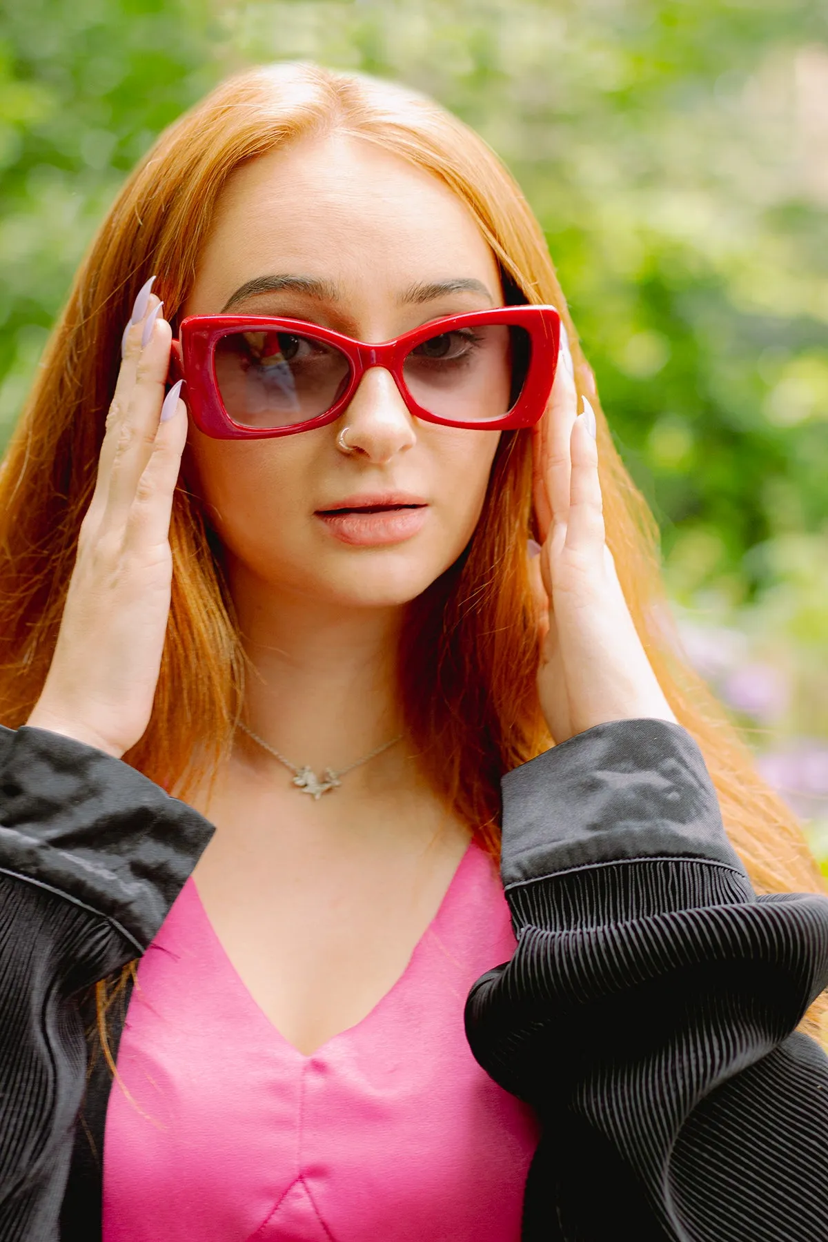 Chunky Triangle Cat Eye Sunglasses