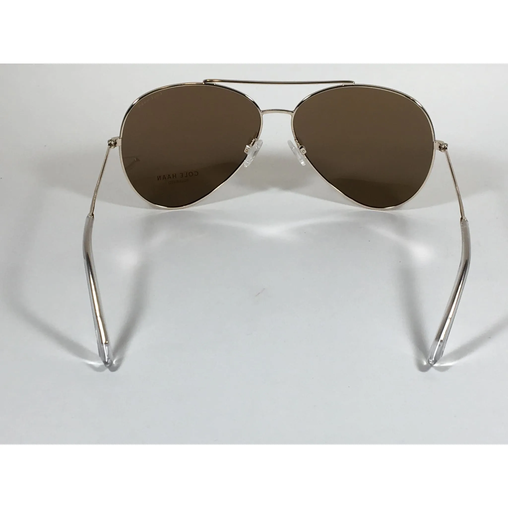 Cole Haan Polarized Aviator Pilot Sunglasses Gold Mirror Lens CH9005 717 GOLD