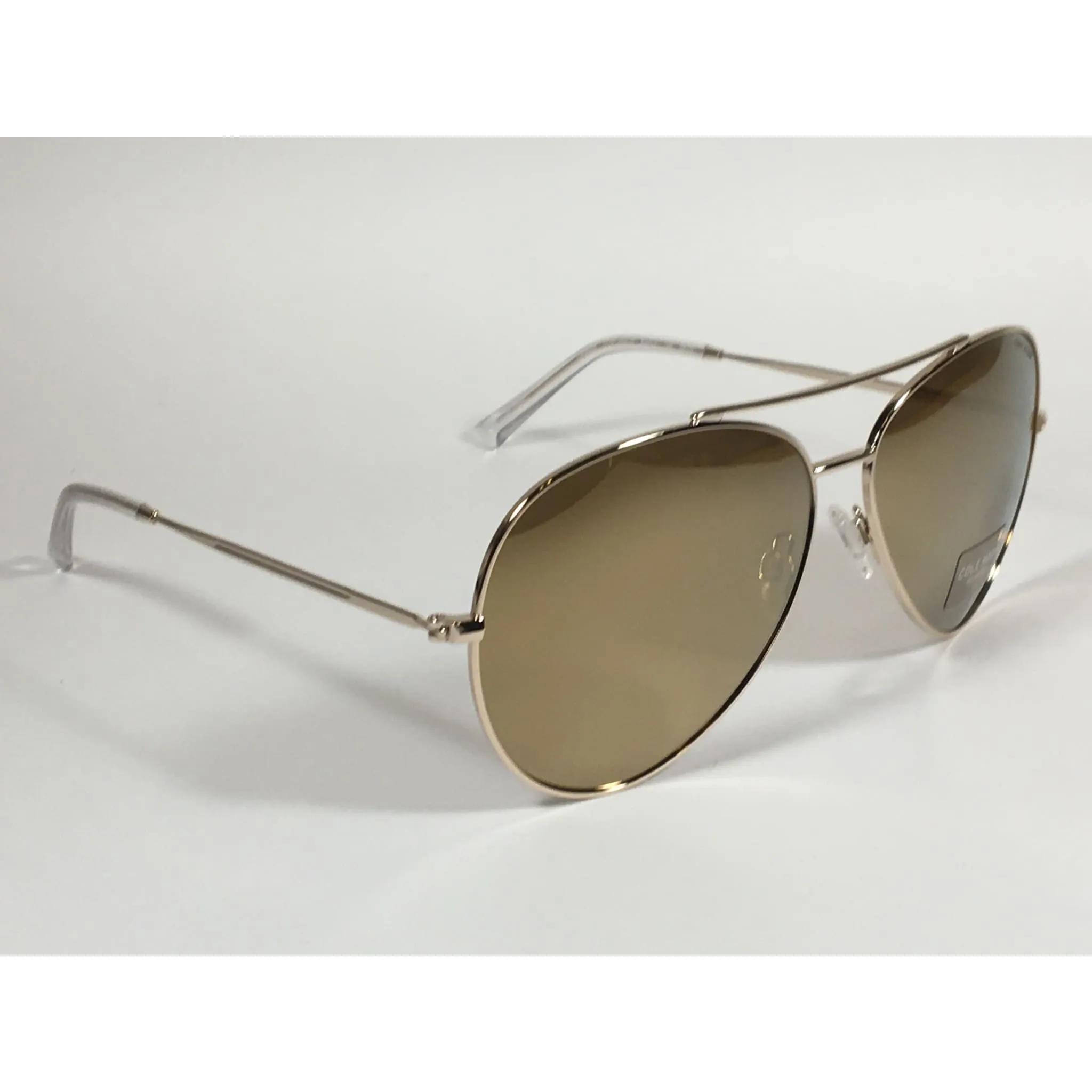 Cole Haan Polarized Aviator Pilot Sunglasses Gold Mirror Lens CH9005 717 GOLD