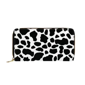 Cow Print Zip-Around Wallet