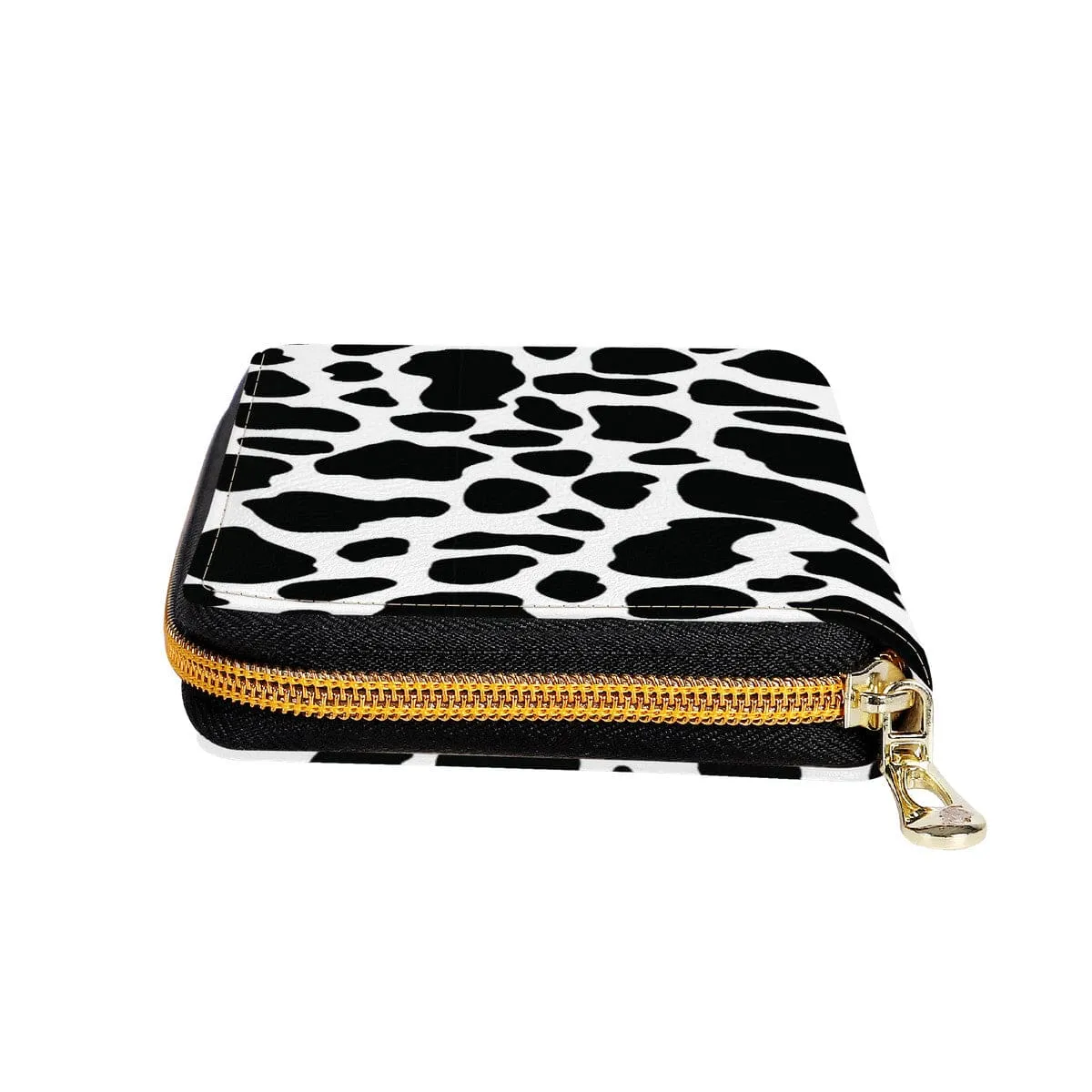Cow Print Zip-Around Wallet