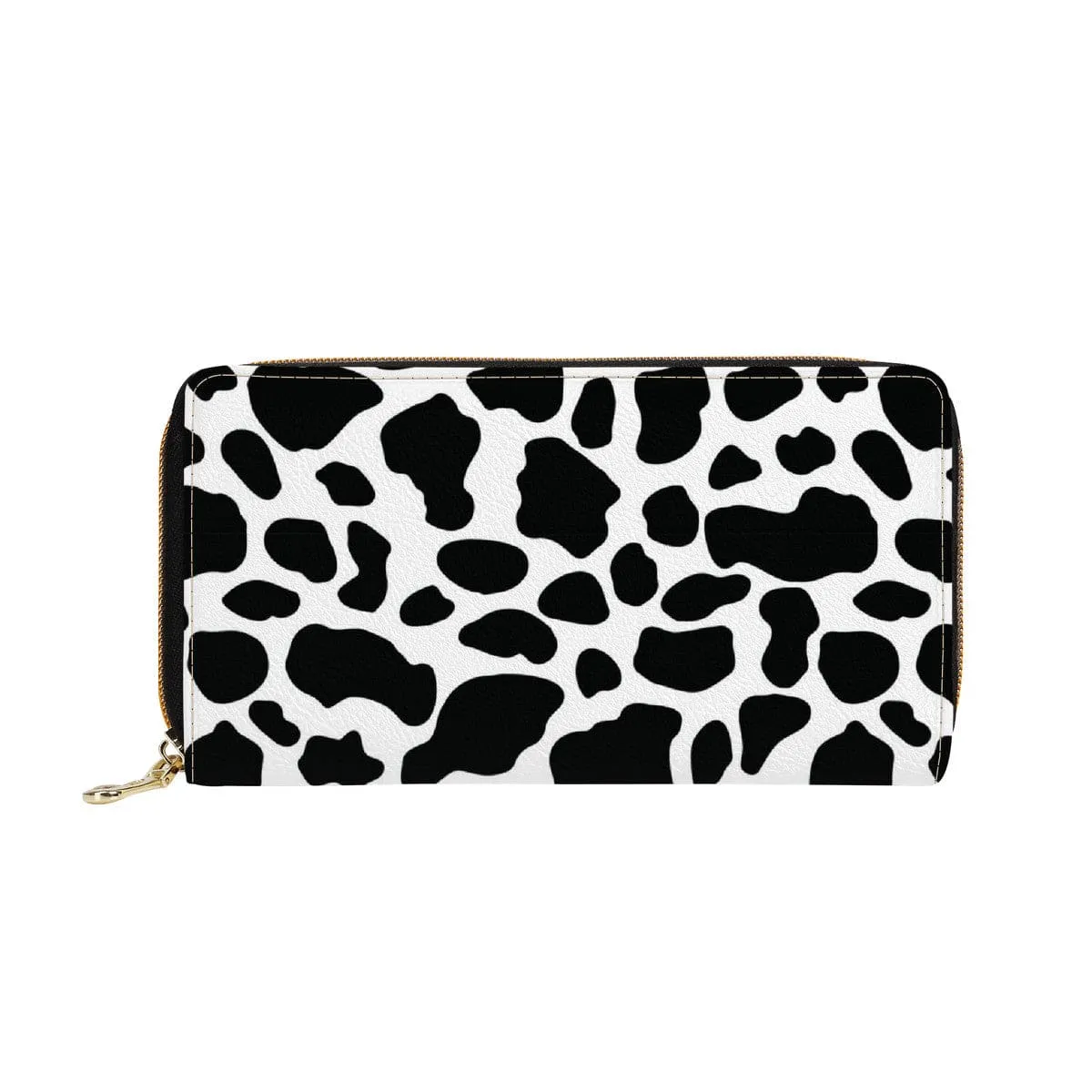 Cow Print Zip-Around Wallet