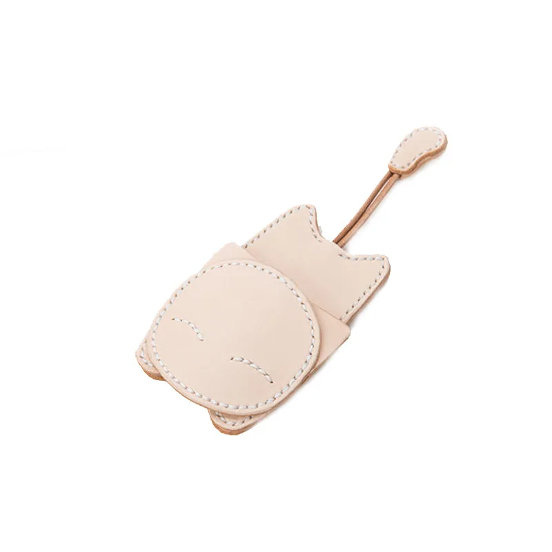 Cute Leather Pattern Leather Keychain Pattern Cat Keyring Leather Craft Pattern Leather Templates