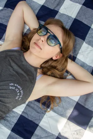 Dark Blue hcxo Sunglasses