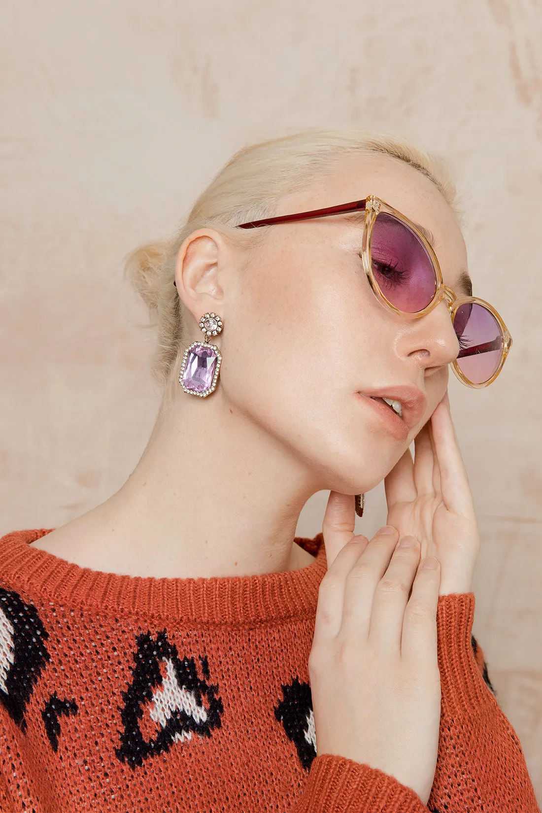 Delicate Large Cat Eye Sunglasses
