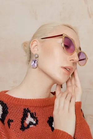Delicate Large Cat Eye Sunglasses