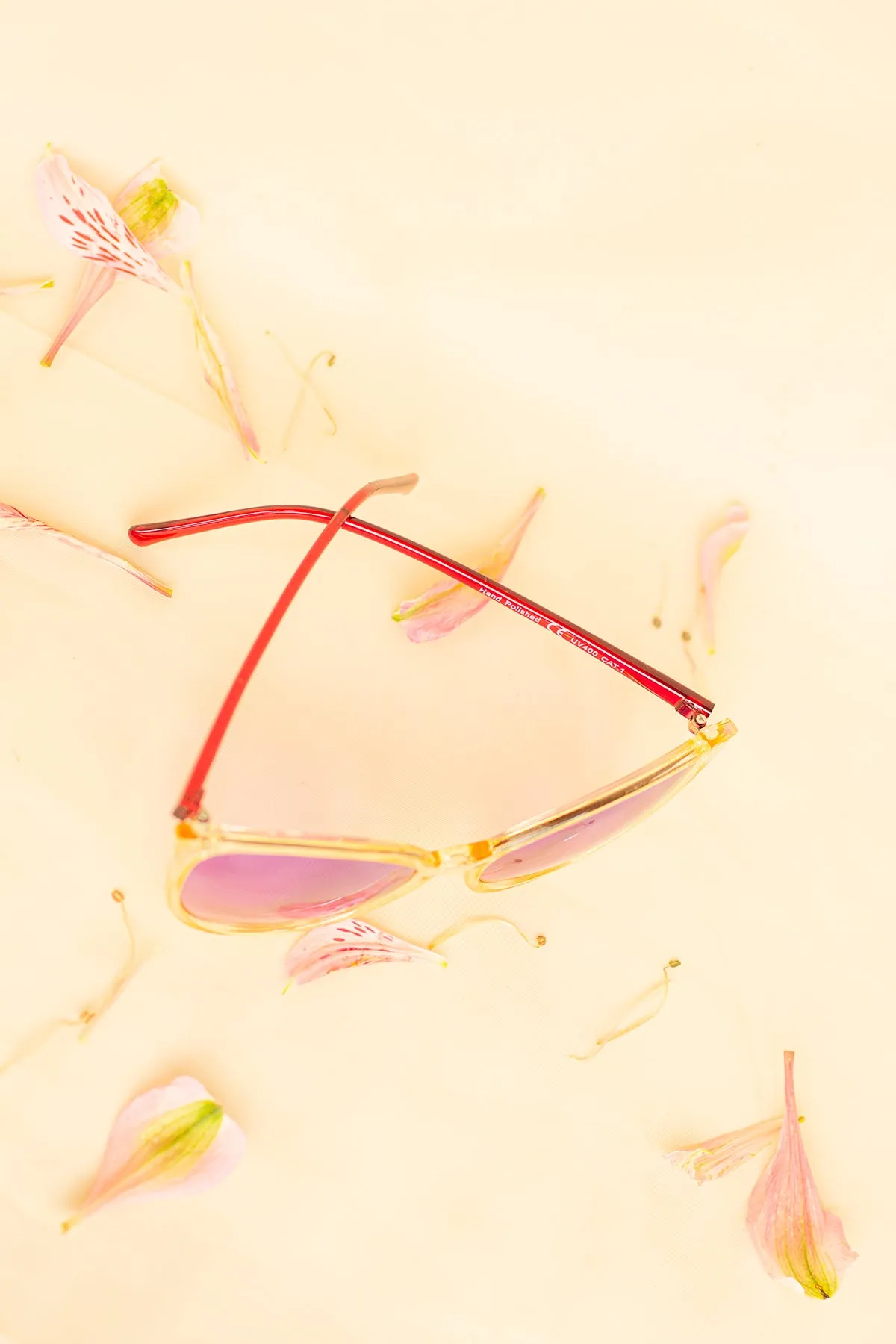 Delicate Large Cat Eye Sunglasses