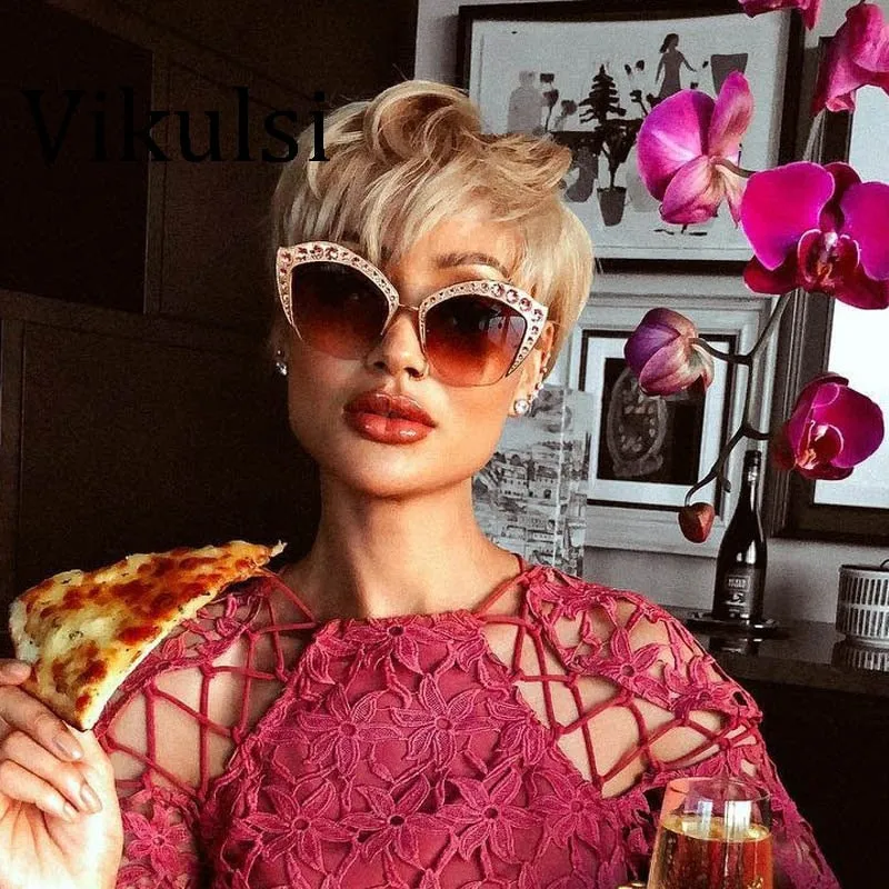 Diamond Cat Eye Sunglasses