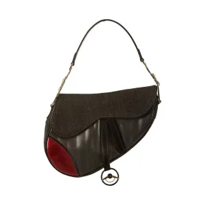 Dior Black Cadillac Saddle Bag