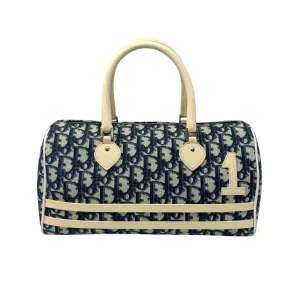 Dior Blue Monogram Boston Bag