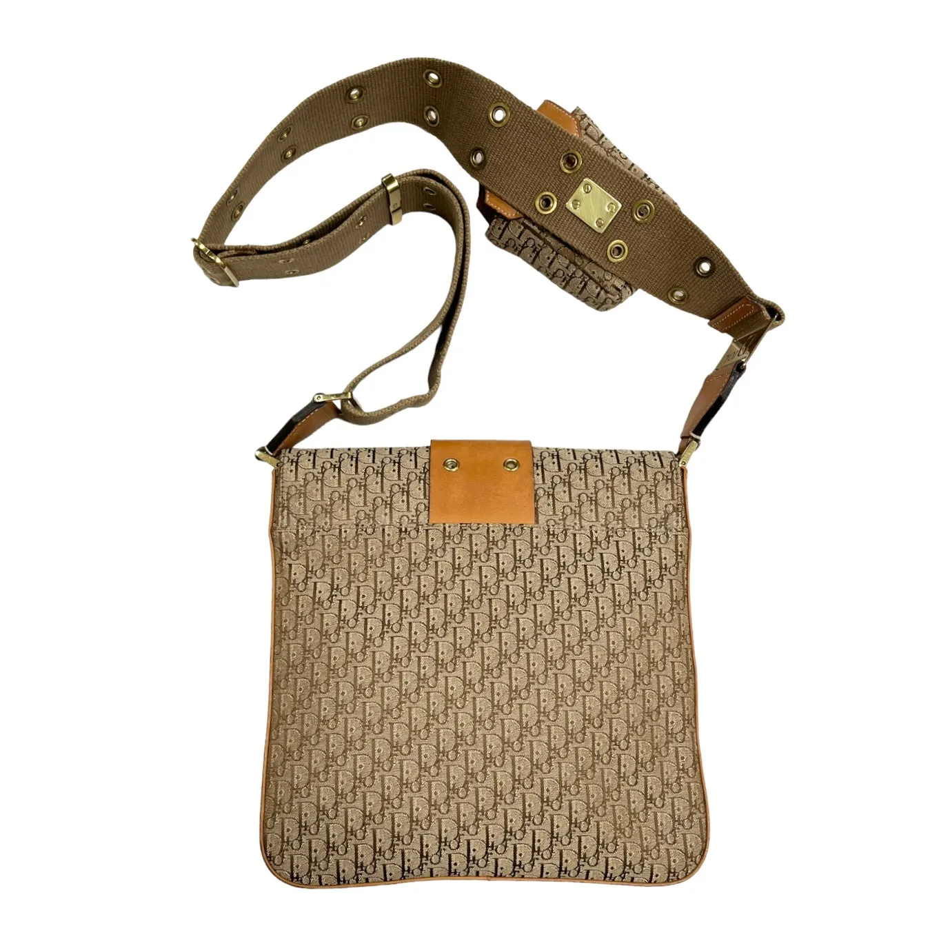 Dior Brown Logo Columbus Crossbody Bag