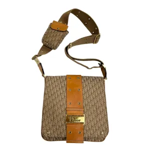 Dior Brown Logo Columbus Crossbody Bag
