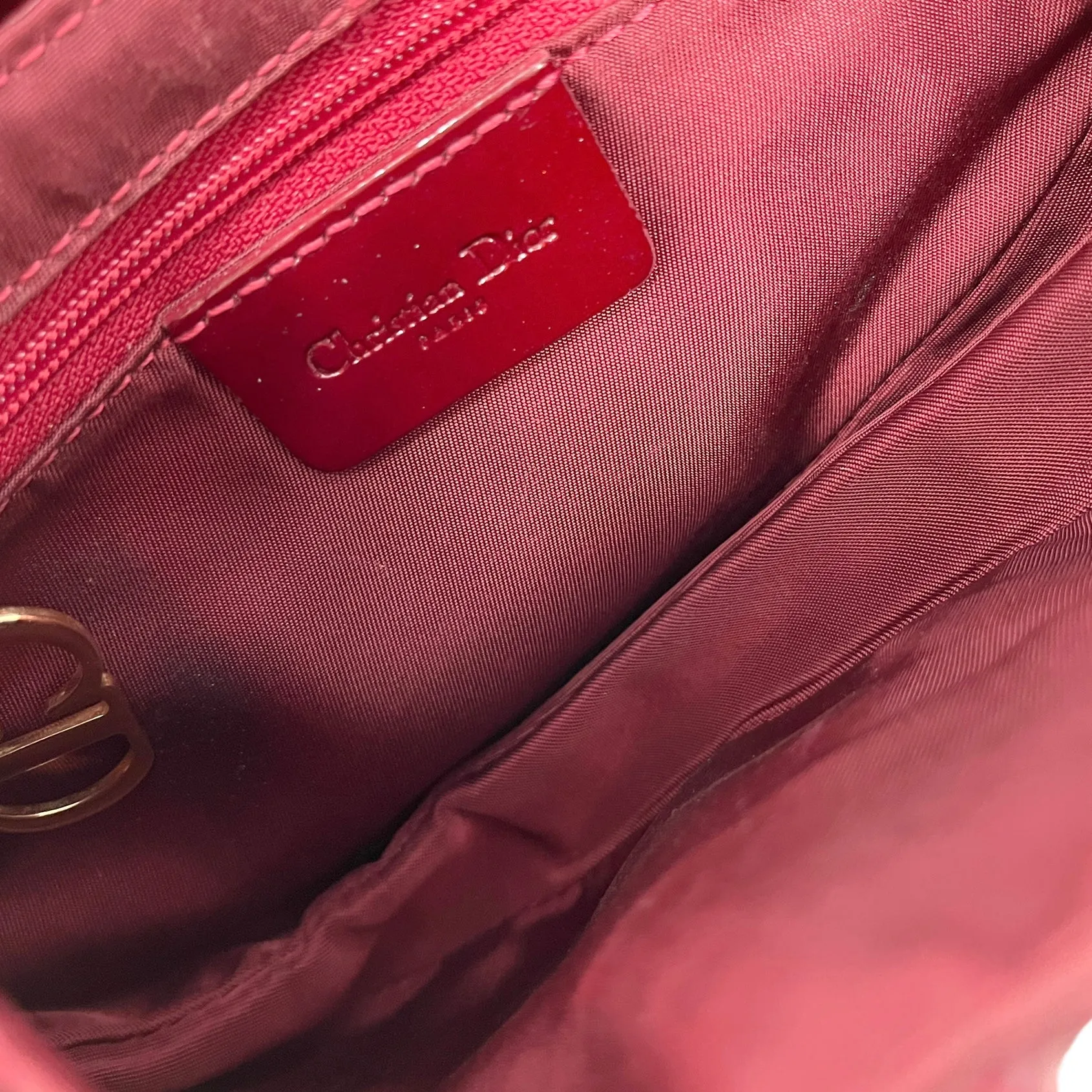 Dior Burgundy Monogram Mini Saddle