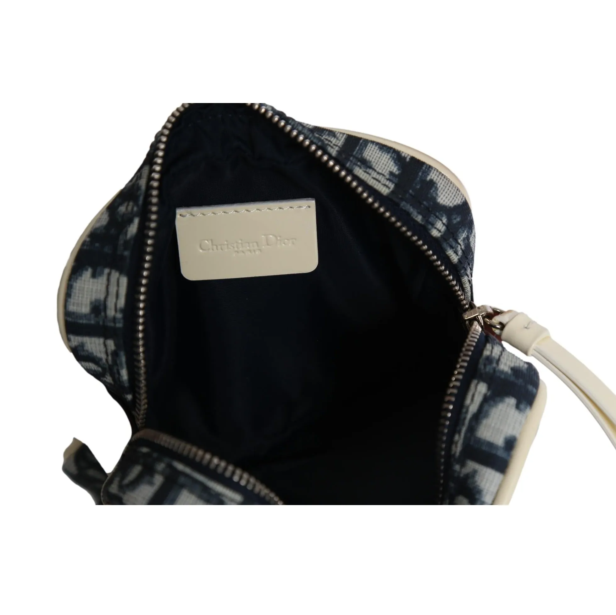 Dior Navy Logo Wristlet