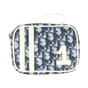 Dior Navy Logo Wristlet
