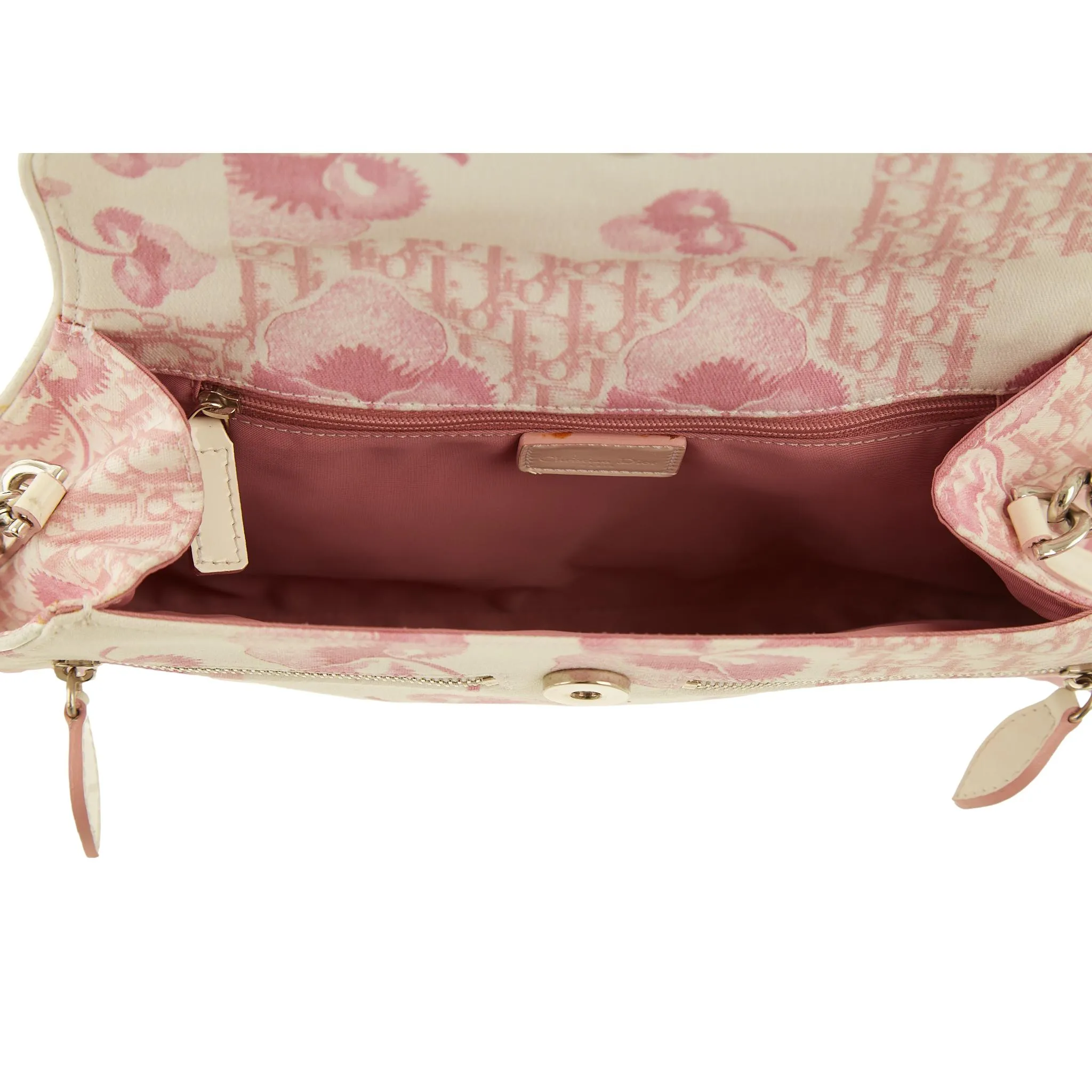 Dior Pink Floral Logo Shoulder Bag