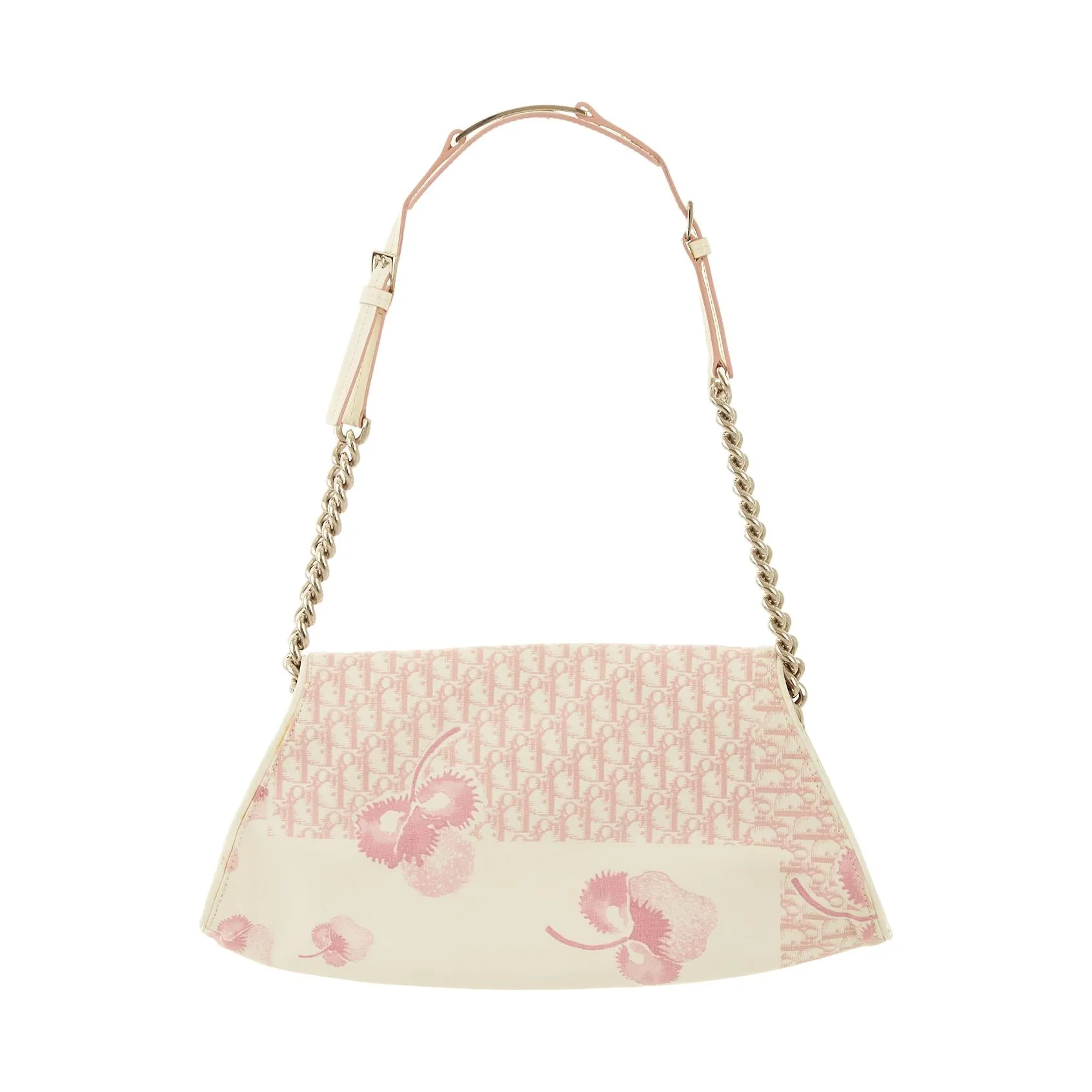 Dior Pink Floral Logo Shoulder Bag