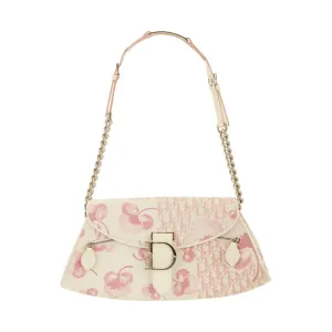 Dior Pink Floral Logo Shoulder Bag